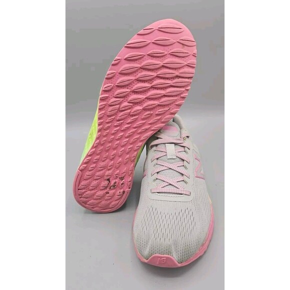 Womens Size 5 New Balance Fresh Foam Arishi  Running Shoes Gray Pink Neon Green - Picture 10 of 11
